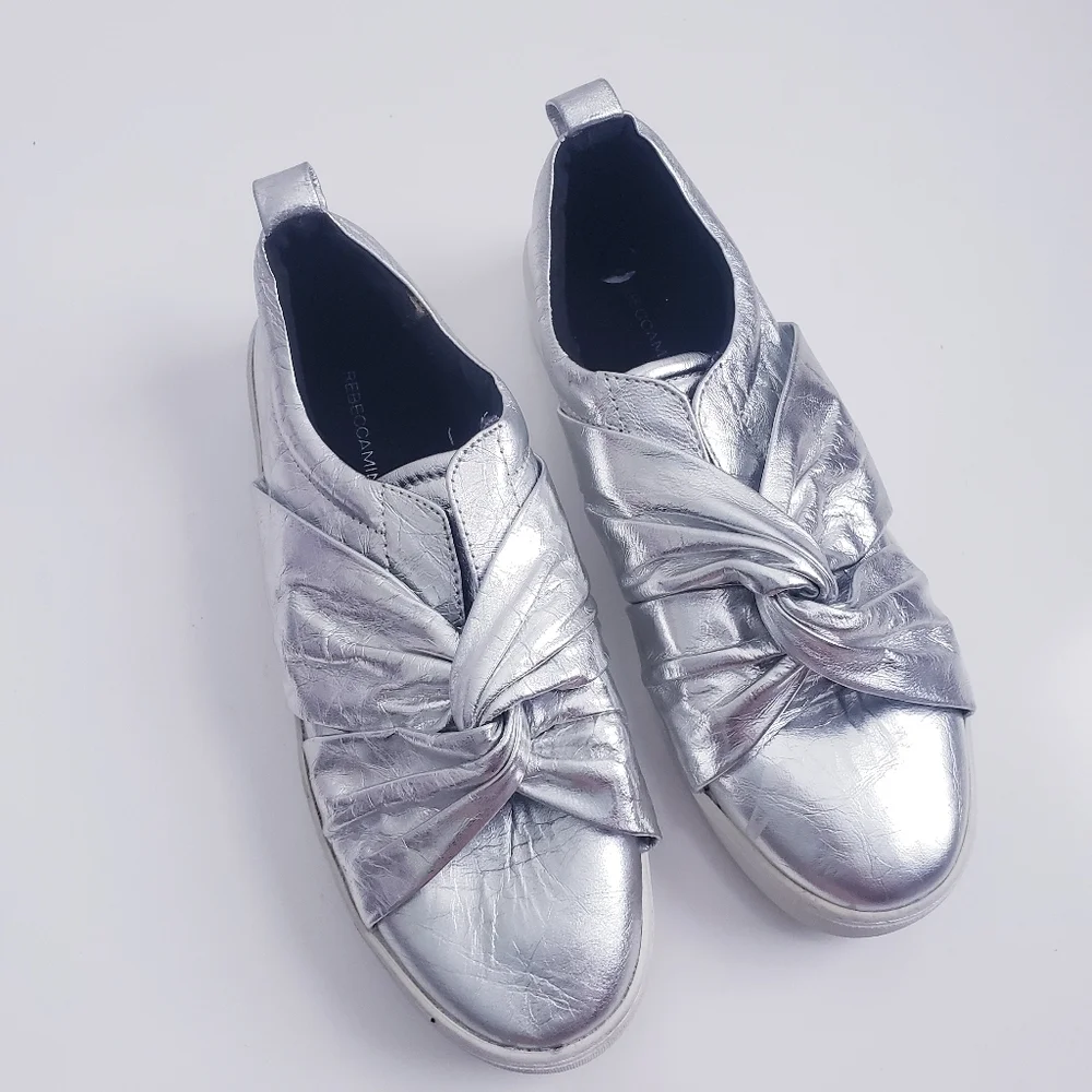 Rebecca Minkoff Silver Platform Knot Detailed Shoes